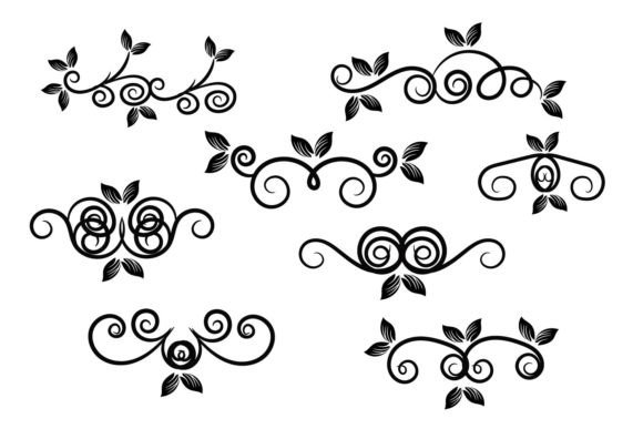 Download Floral Swirl Ornament Leaf Design - Leaf design Collection
