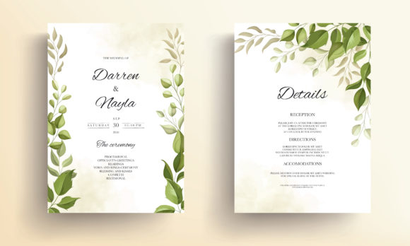 Download Wedding Invitation Card Leaf Design - Leaf design Collection