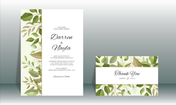 Download Wedding Invitation Card Leaf Design - Premium Resources