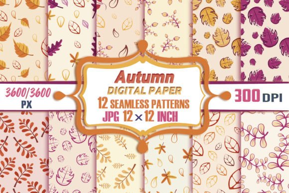 Download Autumn Digital Paper Fall Patterns - Premium Resources