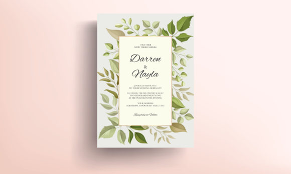Download Wedding Invitation Card Leaf Design - Premium Resources
