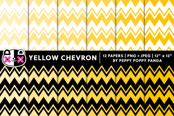 Download Chunky Yellow Chevron Digital Paper - Chevron digital paper Collection