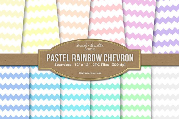 Download Pastel Rainbow Chevron Digital Paper - Chevron digital paper Collection